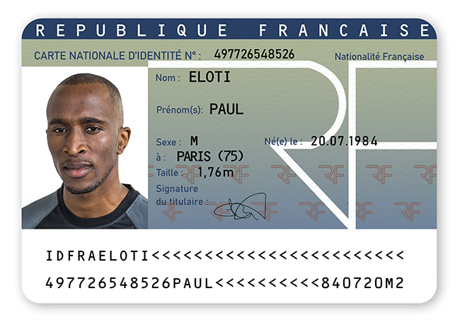 carte d'identité actuelle