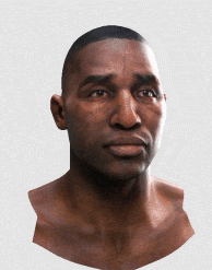 tête en 3D en rotation